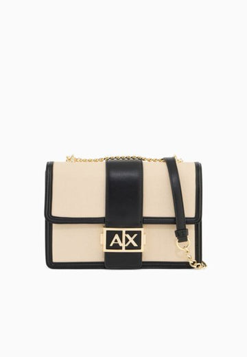 BORSA TRACOLLINA DONNA ARMANI EXCHANGE XW000070 AF22570 MC479 NATURAL-BLACK