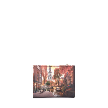 PORTAFOGLIO DONNA PICCOLO SOTTILE YNOT YES-654F7 AMSTERDAM LIGHTS