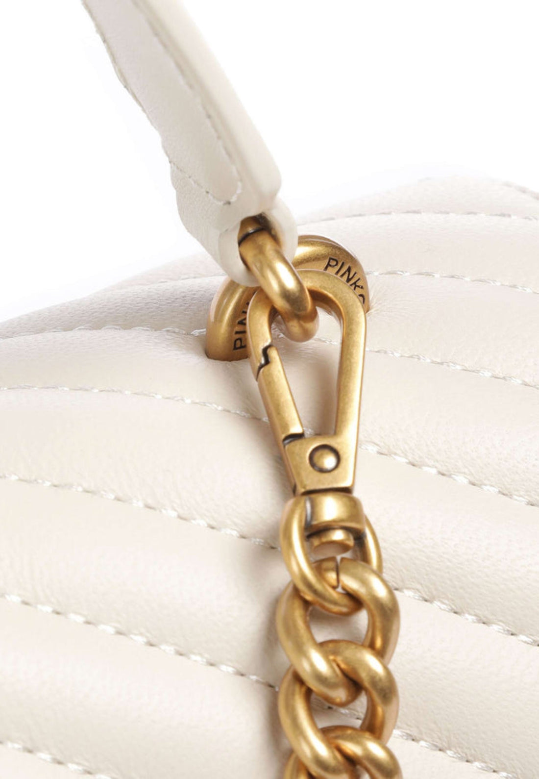 BORSA PINKO LOVE LADY PUFF MEDIA 100044 A0GK Z14Q BIANCO SETA