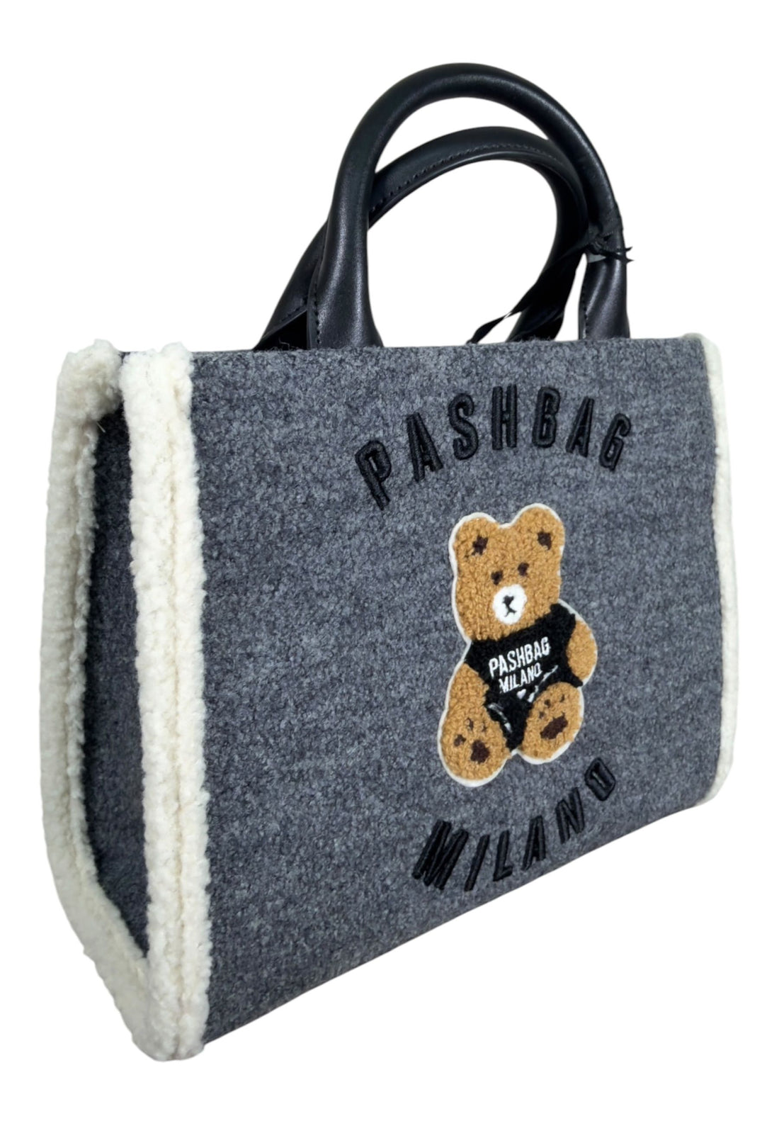 BORSA A MANO E TRACOLLA PASHBAG MARGE 20164 SHEPHERD WOOL GREY