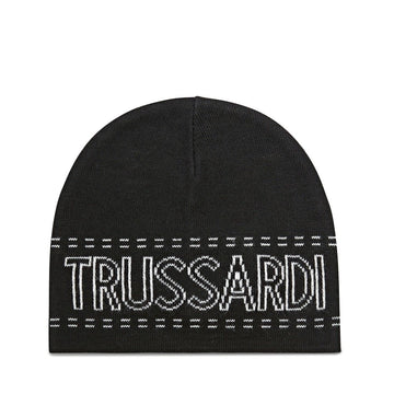 CAPPELLO TRUSSARDI LOGO JACQUARD 57Z00186 BLACK/WHITE