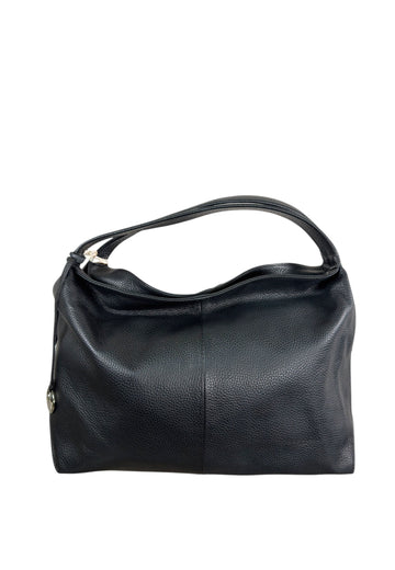 BORSA A SPALLA E TRACOLLA IN PELLE PELLETTERIA VENETA D26121 NERO