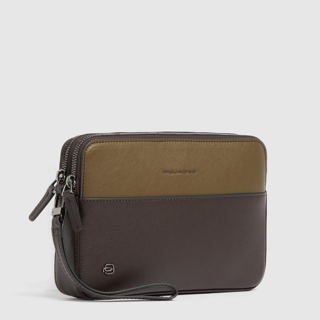 POCHETTE DA POLSO UOMO PIQUADRO AC3944B3R VERDE-TESTA DI MORO