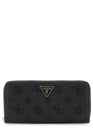 PORTAFOGLIO DONNA ZIP AROUND GUESS CRESIDIA II SLG PD9888146 BLACK LOGO