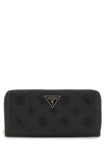 PORTAFOGLIO DONNA ZIP AROUND GUESS CRESIDIA II SLG PD9888146 BLACK LOGO