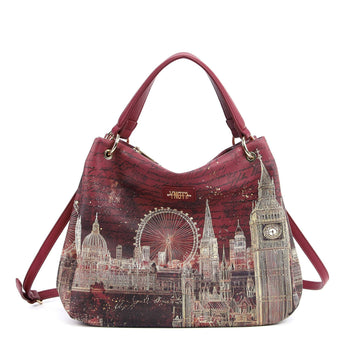 BORSA A MANO E TRACOLLA  DONNA YNOT CPD-003F7 BURGUNDY
