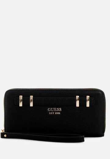 PORTAFOGLIO DONNA ZIP AROUND GUESS GREGORIA SLG BG8546146 BLACK