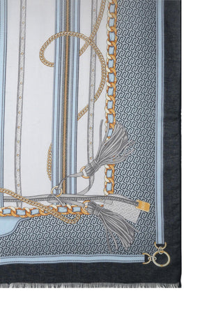 PASHMINA STOLA METALWA LOGO LIU-JO 2F6072_T2745 MIDNIGHT