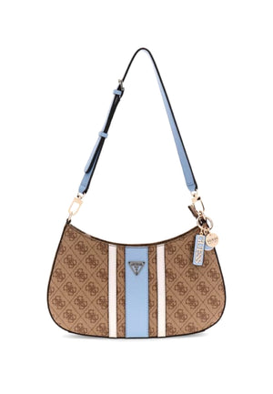 BORSA A SPALLA GUESS NOELLE BS967218 LATTE LOGO-LIGHT BLUE