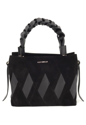 BORSA A SPALLA E TRACOLLA SMALL COCCINELLE BOHEME NEW GEO.PATCH E1T66580101 MULTICOLOR NOIR-NOIR