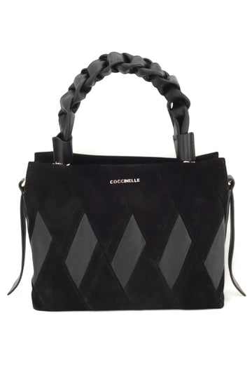 BORSA A SPALLA E TRACOLLA SMALL COCCINELLE BOHEME NEW GEO.PATCH E1T66580101 MULTICOLOR NOIR-NOIR