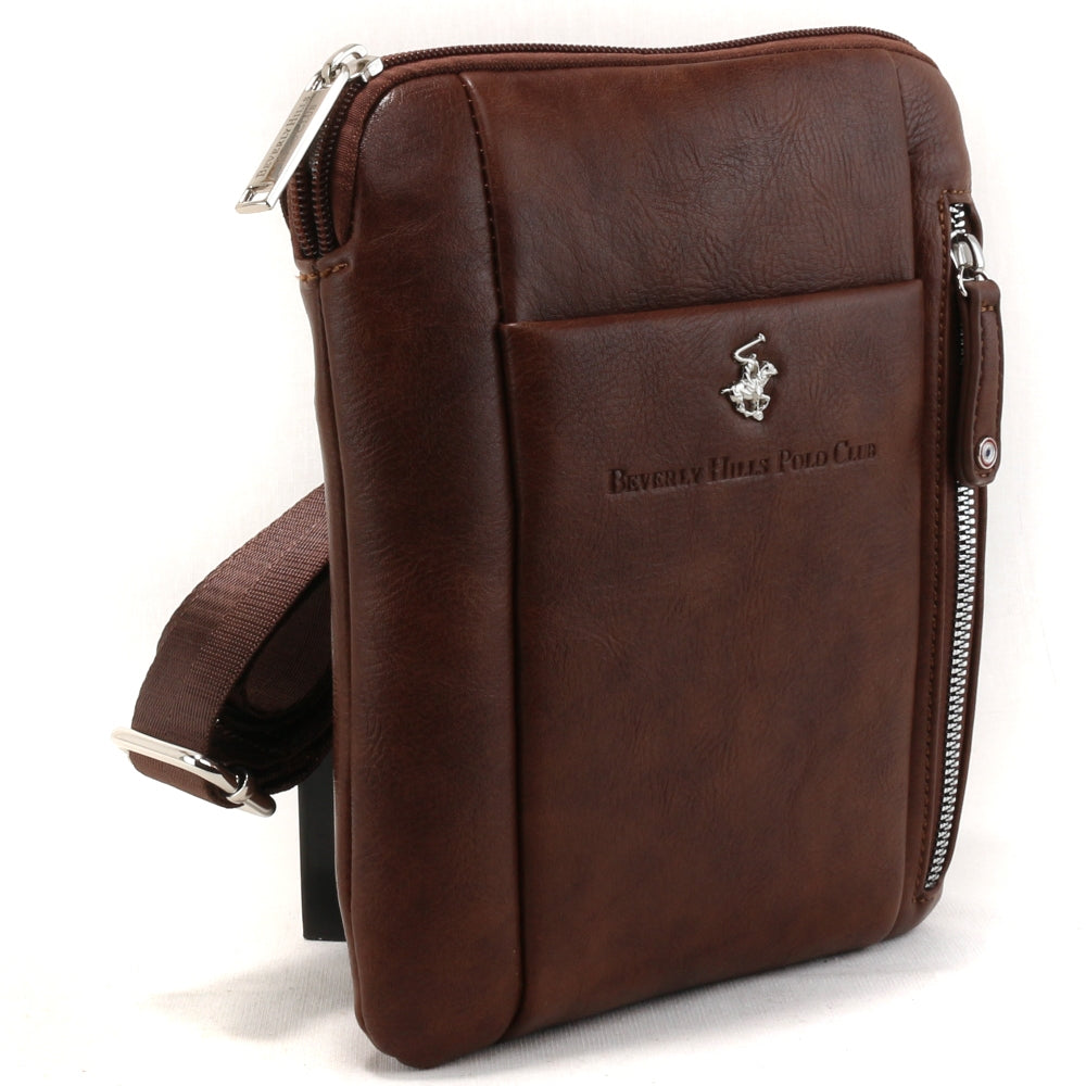 BORSELLO TRASVERSALE UOMO BEVERLY HILLS POLO CLUB BH-1181 MORO