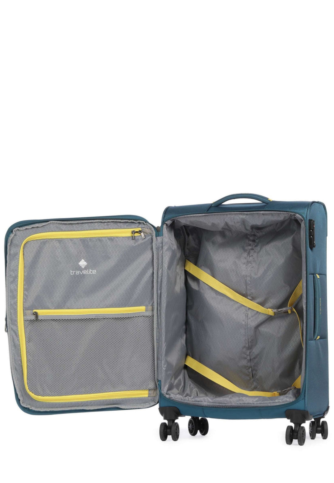 VALIGIA BAGAGLIO A MANO CABINA SEMIRIGIDA TRAVELITE UMBRIA 091946 PETROLIO
