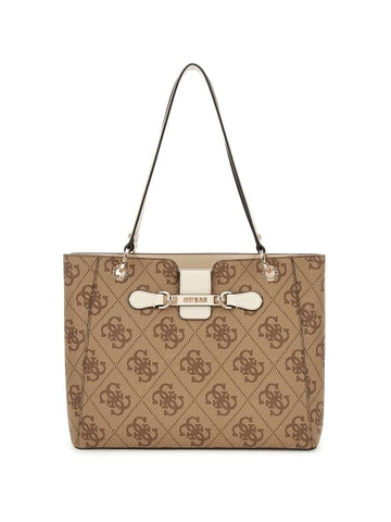 GUESS WOMEN'S BAG NOLANA OS950025 MILK LOGO-BONE