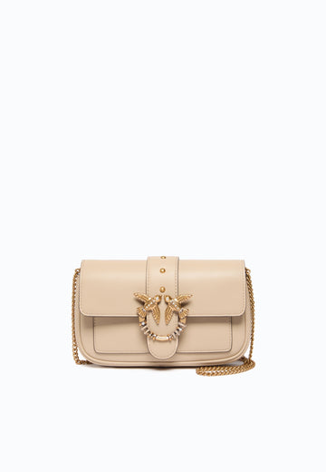 BORSA PINKO LOVE POCKET NEW BUCKLE 107072 AOF1 C50Q BEIGE