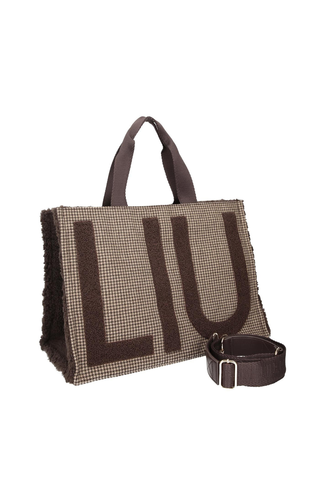 BORSA A MANO E TRACOLLA LIU-JO CHECK 2F6037_T0300 T. MORO