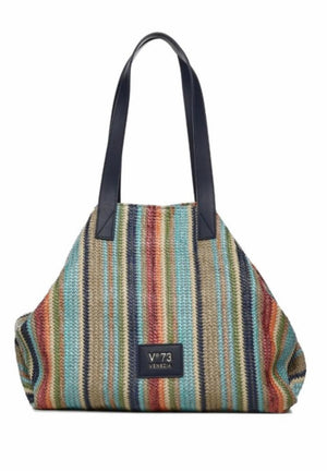 BORSA A SPALLA DONNA V°73 KARINA 73BS9N701P BLU-MULTICOLOR